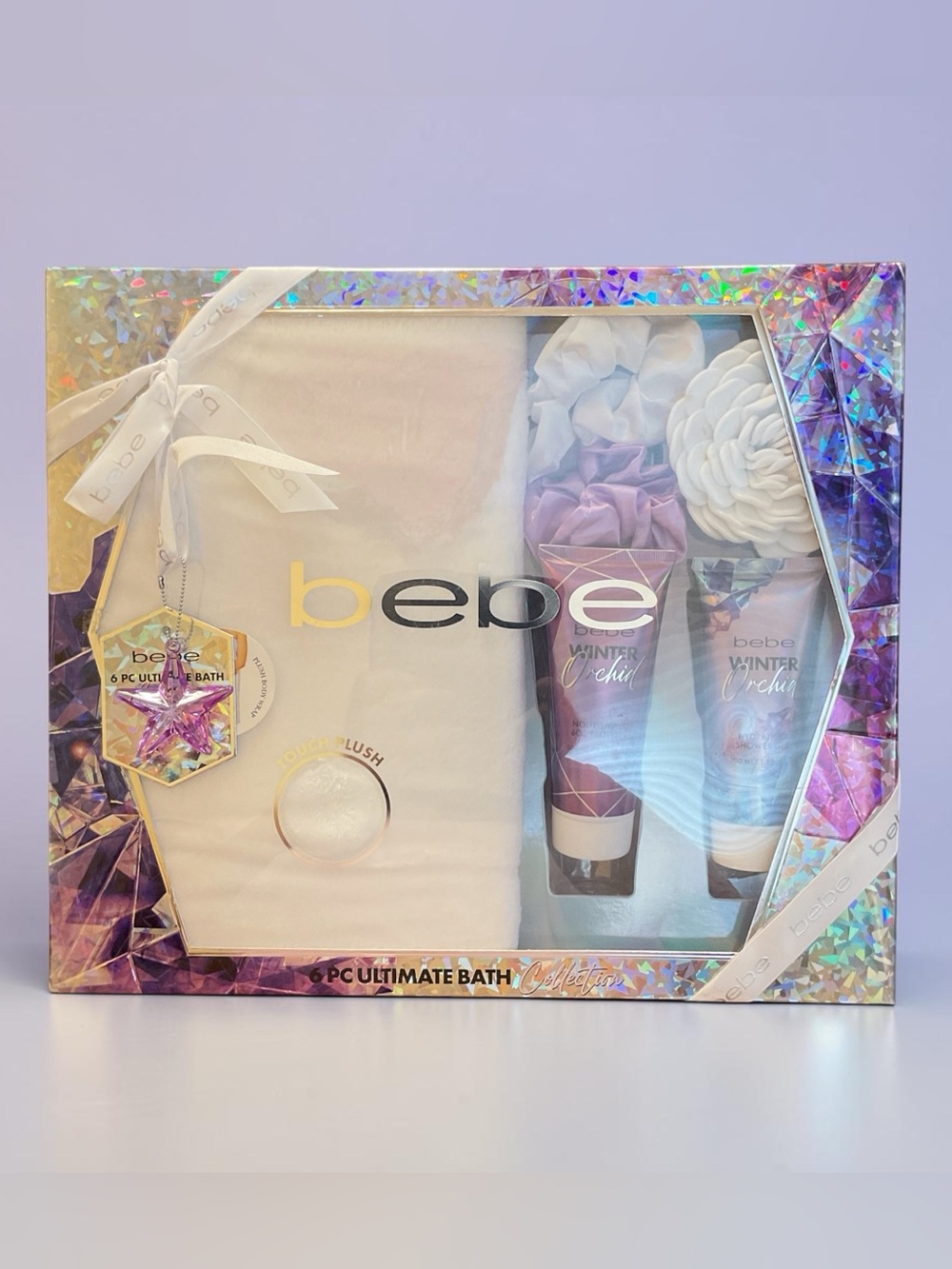 bebe Winter Orchid 6 Piece Bath Gift Set NWT